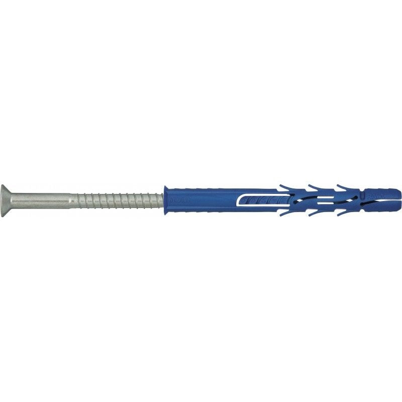 25 Hammer-in Anchors 10x160 mm for Hollow Materials - Nylon with Countersunk Head - RAWL