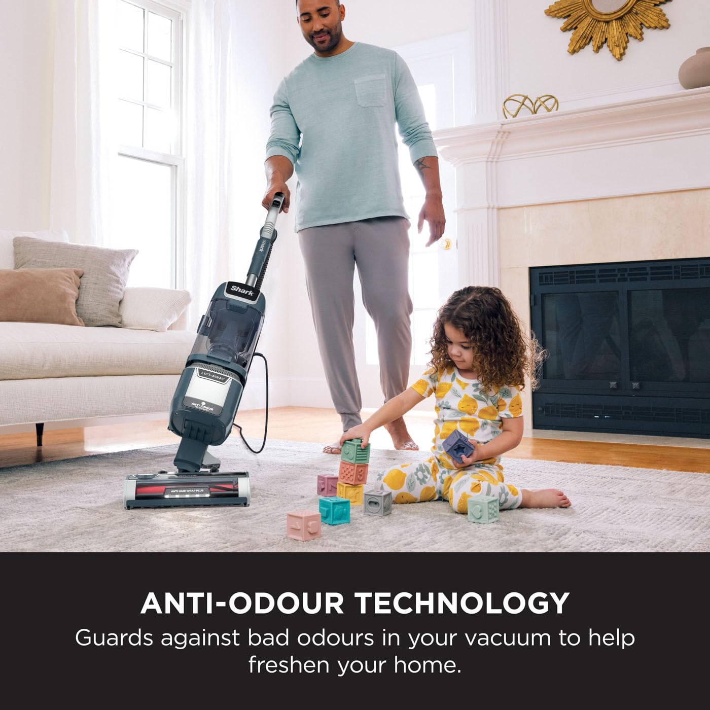 Shark Anti Hair Wrap Plus Upright Corded Pet Vacuum, 2.5L, Powered Lift-Away, Anti-Allergen Seal