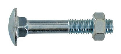 TRCC bolt with nut Ø 10x120 mm - zinc-plated steel - Box of 50