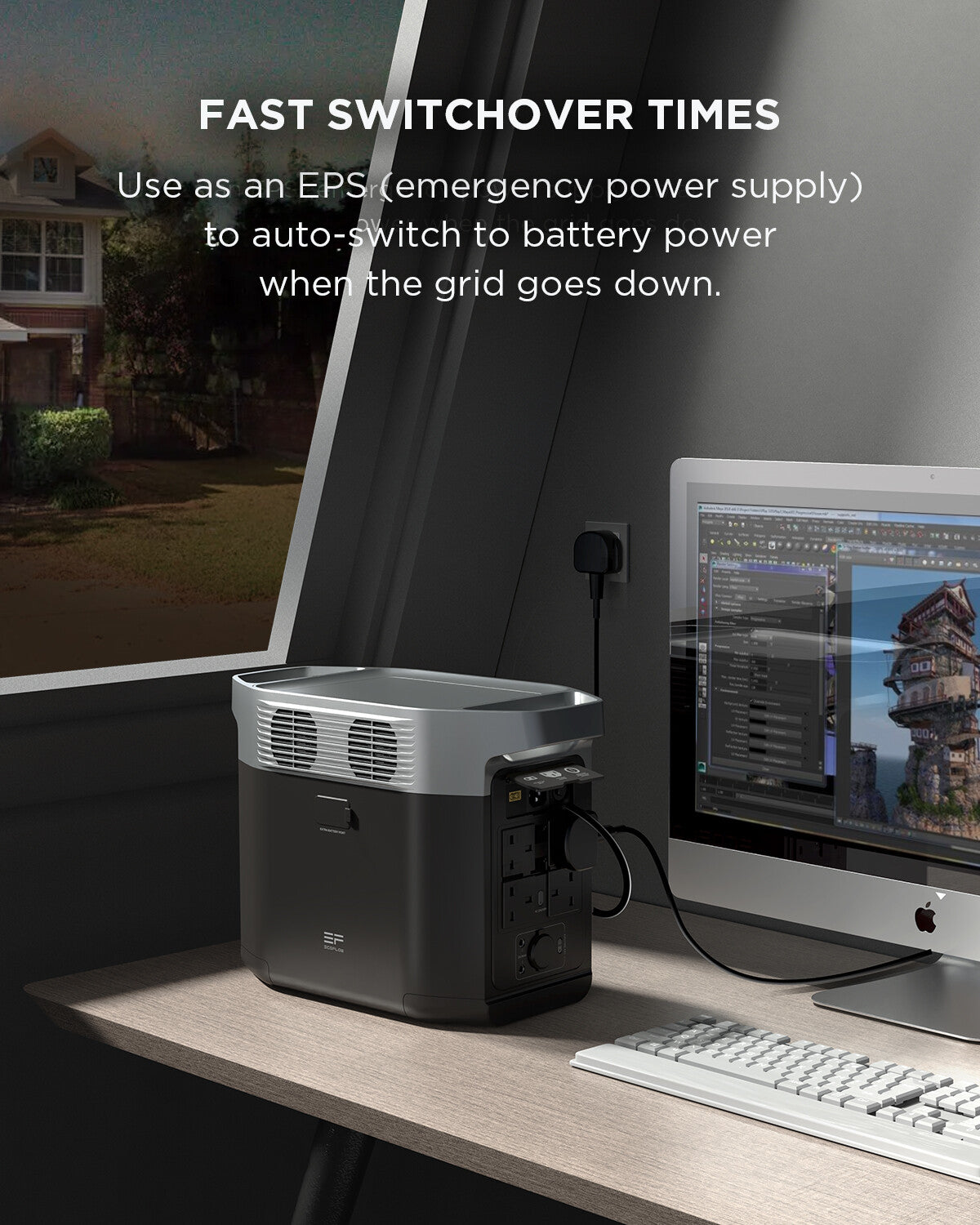 ECOFLOW DELTA 2 Portable Power Station 1024Wh LiFePO4 Battery Solar Generator