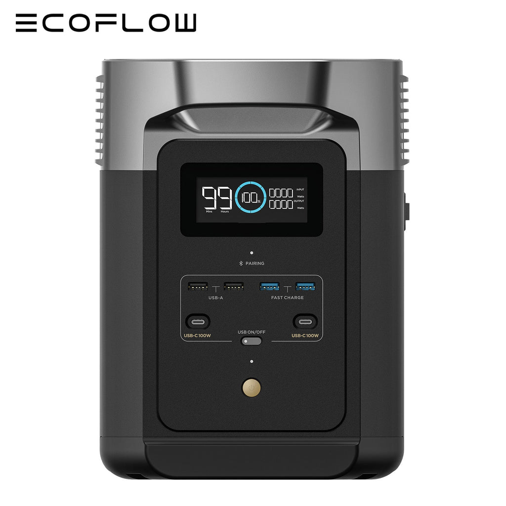 ECOFLOW DELTA 2 Portable Power Station 1024Wh LFP Solar Battery X-boost 2400W
